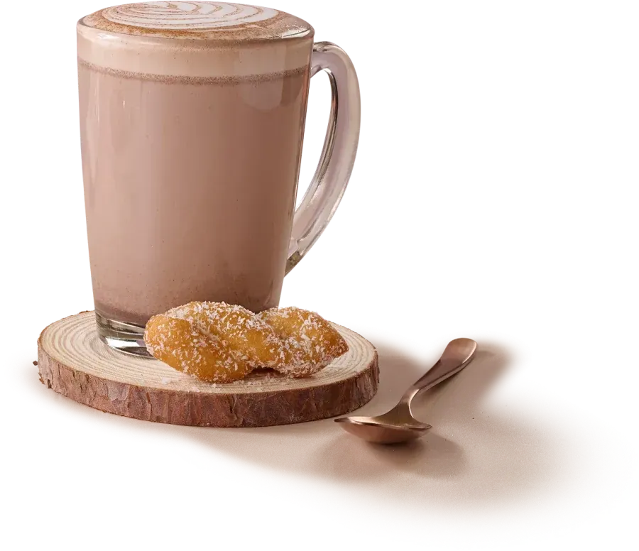 Masala Chai Latte with a koesister