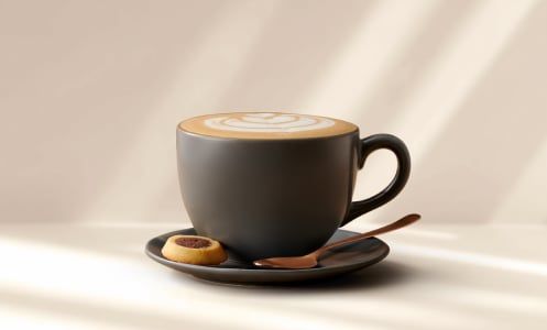 PLACEHOLDER — replace with the cappuccino / loyalty app (A barista-made cappuccino)