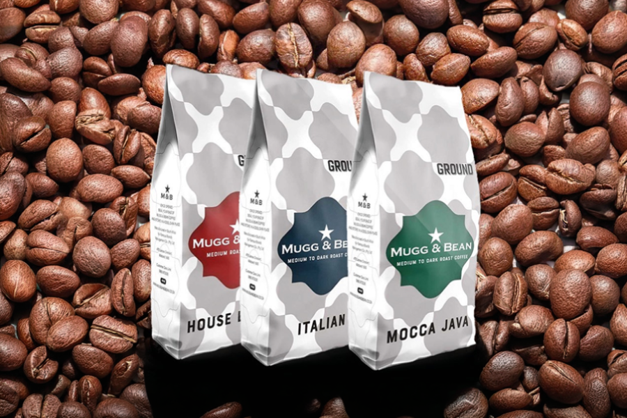 A bag of Mugg & Bean coffee