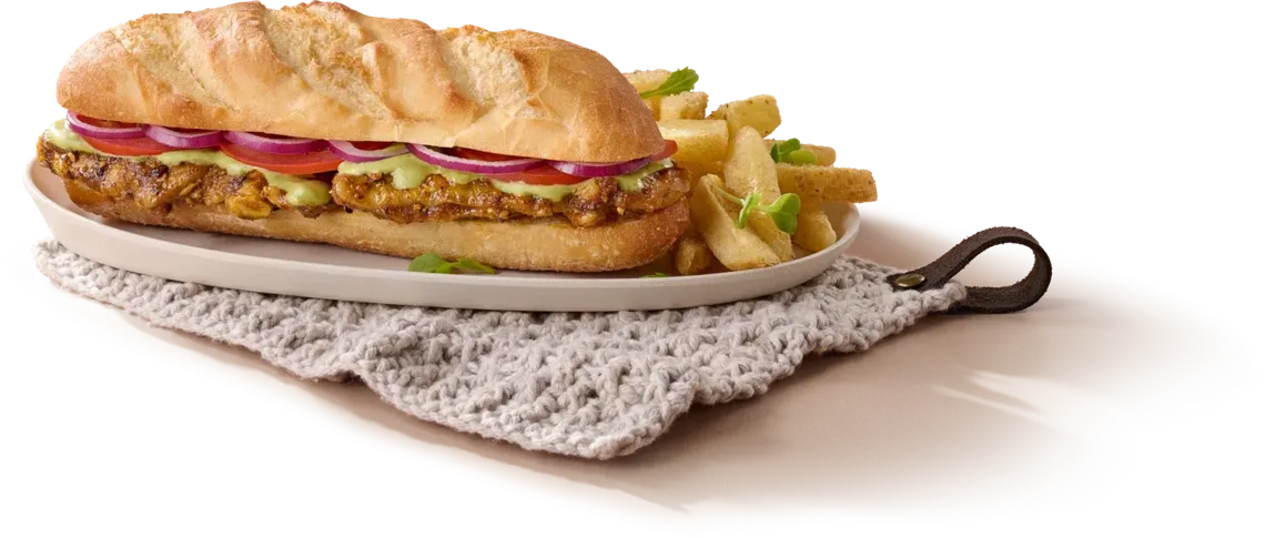 Mugg & Bean Butter Chicken Baguette
