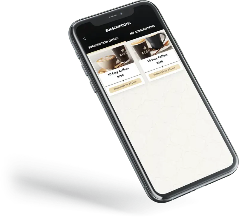 Phone with app mockup